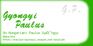 gyongyi paulus business card